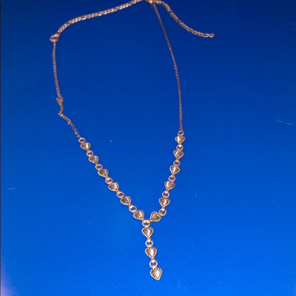 Sterling silver heart necklace .